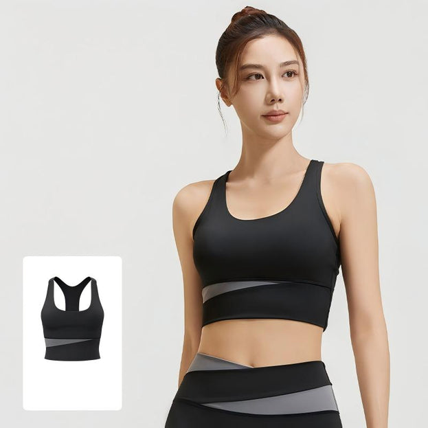Colorblock Naked I-Back Yoga Top for Women