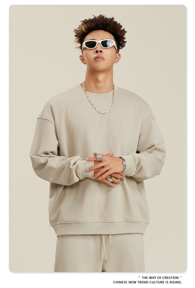 Autumn Solid-color Fashionable And Trendy Commuter Street Style Men's Sweatshirt