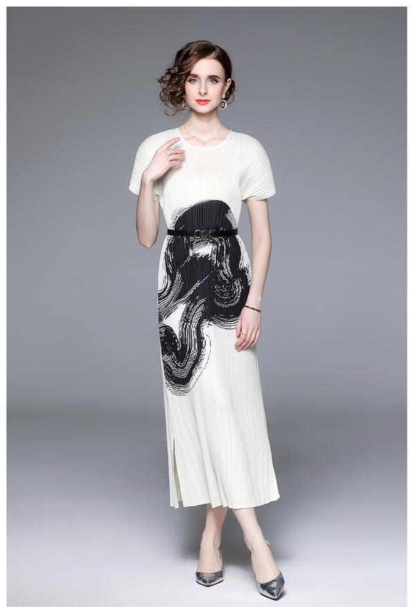 Loose and Thin Temperament Elegant Girl Over-the-Knee Long White Skirt