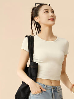 Slimming Breathable Striped Yoga Top