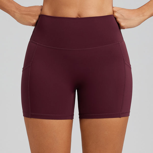 Women's Breathable Tight-Fit Sports Yoga Shorts With Pockets