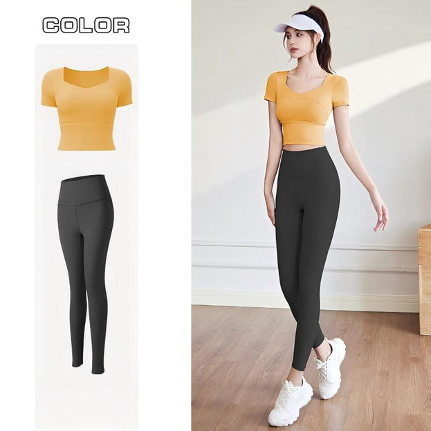 Sports And Yoga Workout Set With Padded Cups for Women