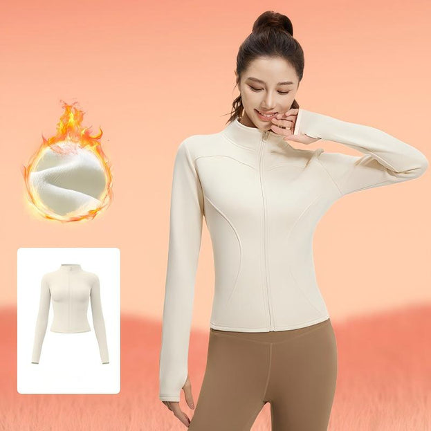 Women's Running and Cycling Sport Yoga Coat with Insulation