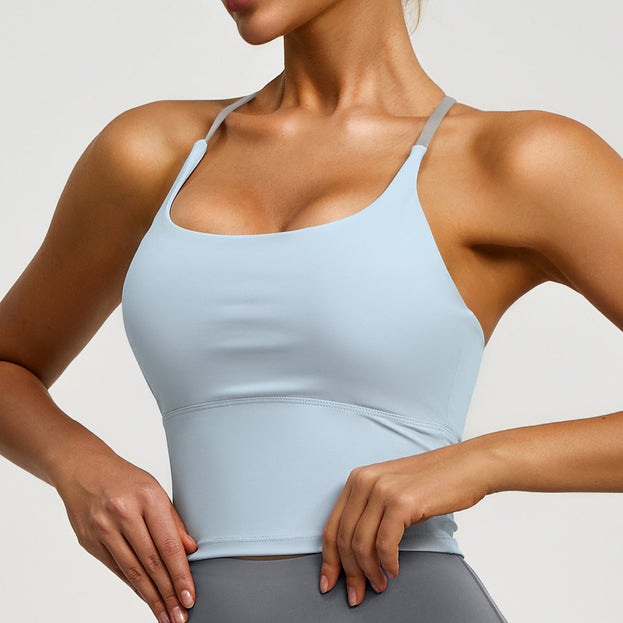 Beautiful Back Cross Strap Naked Sports Vest