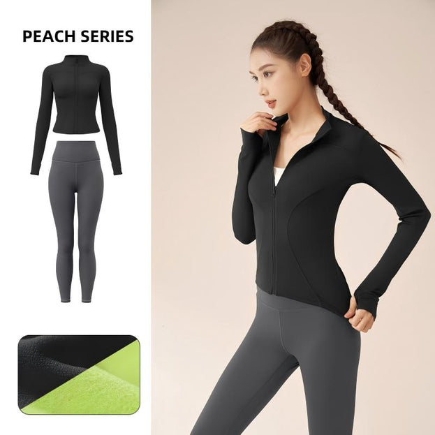 Women's Naked Slim-Fit High Bullet Windproof Fitness Suit