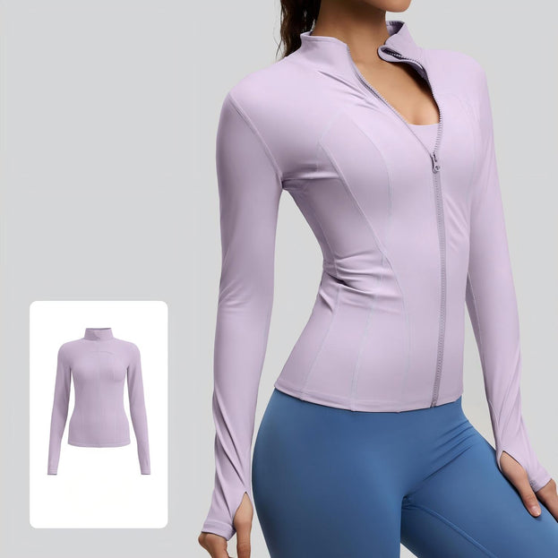 Sporty Figure-Hugging and Sheer Yoga Coat