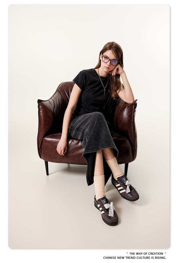 Summer Fashion Patchwork Round-neck Sylish American T-shirt