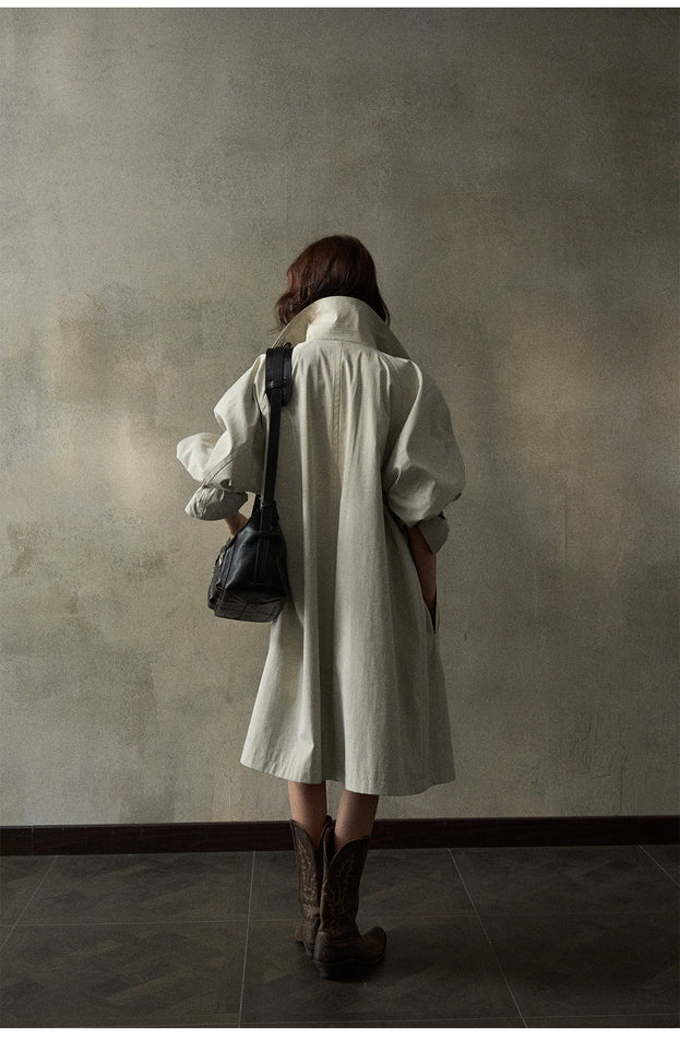 A Fashionable Two-wear, Loose And Long Women's Coat