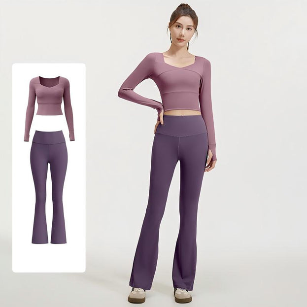 High Elasticity Slimming Fitness High-Waist Yoga Set for Women