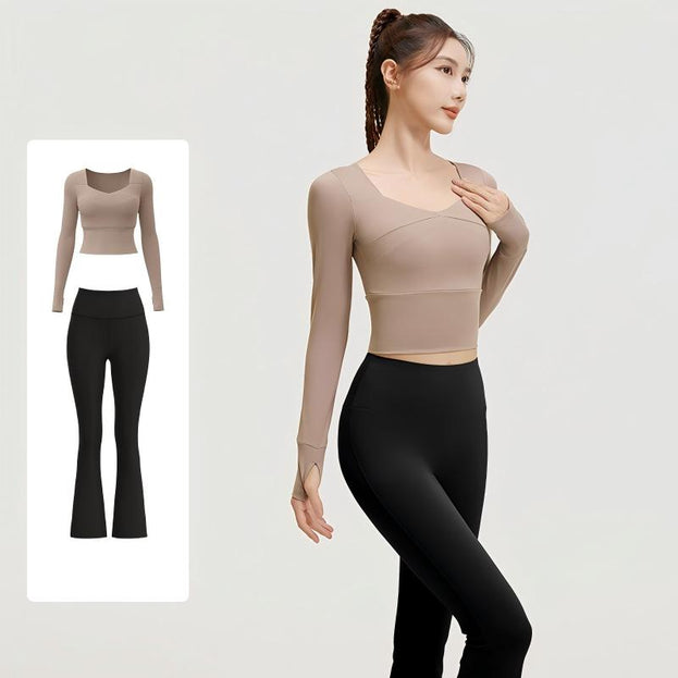 High Elasticity Slimming Fitness High-Waist Yoga Set for Women