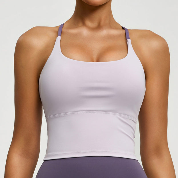 Beautiful Back Cross Strap Naked Sports Vest