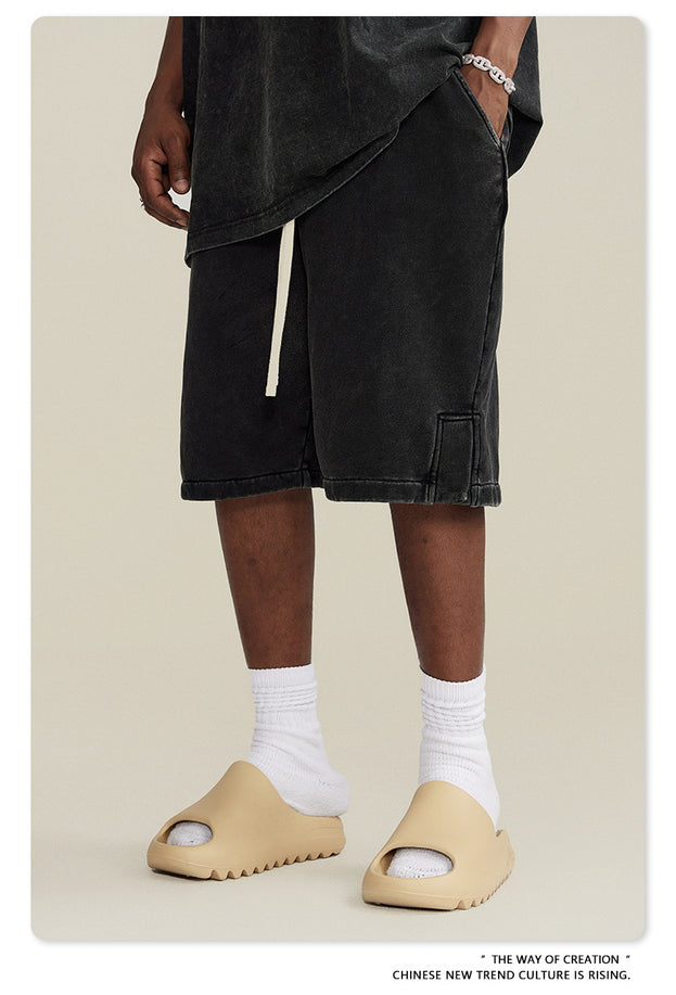 Trendy And Fashionable American Street  Heavy Men's Capre Pants