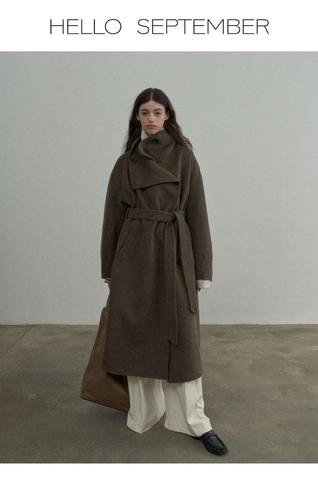 Fashionable, Trendy, Warm, Handmade Alpaca Wool Loose Women Coat