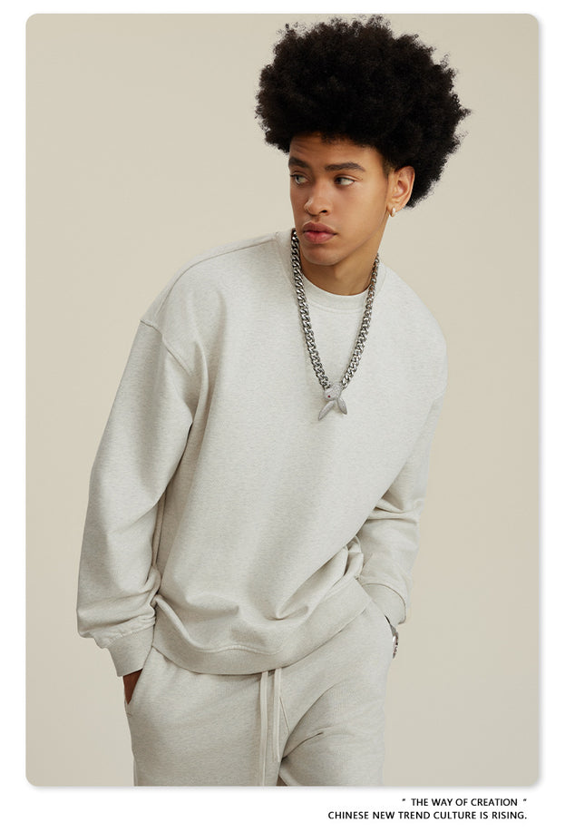 Autumn Solid-color Fashionable And Trendy Commuter Street Style Men's Sweatshirt