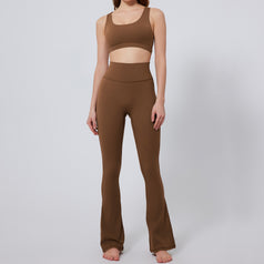 Tight-Fitting Sports Yoga Pants With Flared Legs For Women