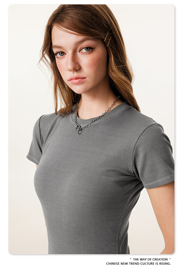 Women's Heavy Washed Short Sleeve Dress