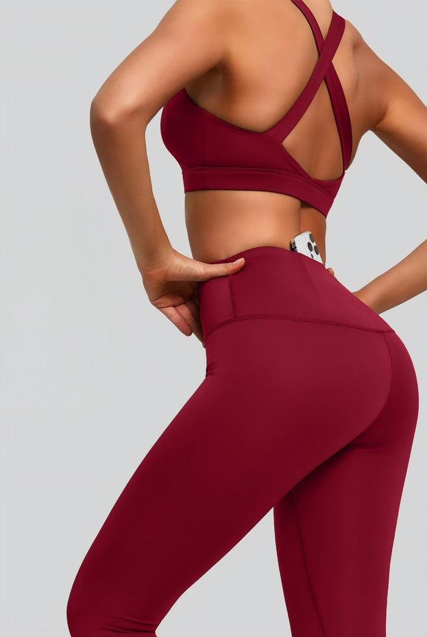 Solid Color Naked Tight Yoga Suit for Women