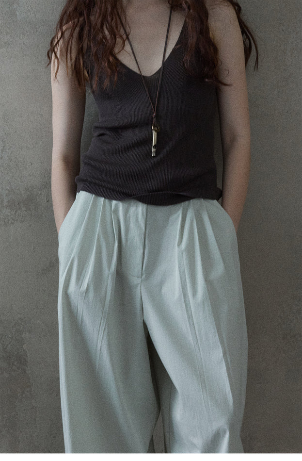 Three-Fold Paper Texture Loose-fitting Wide-leg Casual Women Pant
