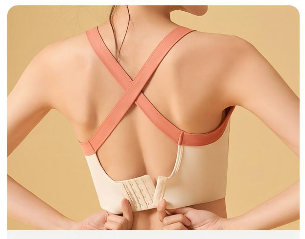 Women's One-piece Sports Fitness Vest with Chest Pad