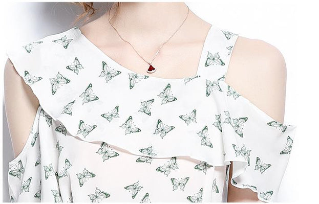 Light Luxury Small Person Summer Fashion Long Suspender Skirt Irregular Off-the-Shoulder Dress Female Summer