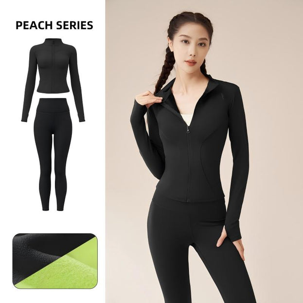 Women's Naked Slim-Fit High Bullet Windproof Fitness Suit