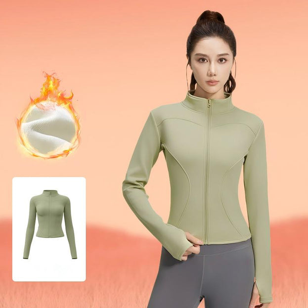 Women's Running and Cycling Sport Yoga Coat with Insulation
