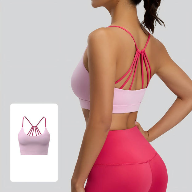 Women's Six Strings Cross Yoga Fitness Bra
