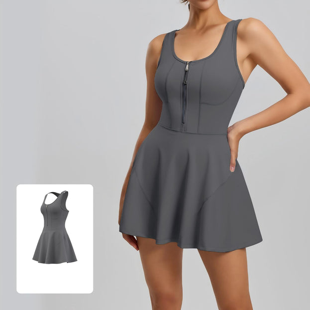 Anti-Glow Outdoor Sport Zipper Dress