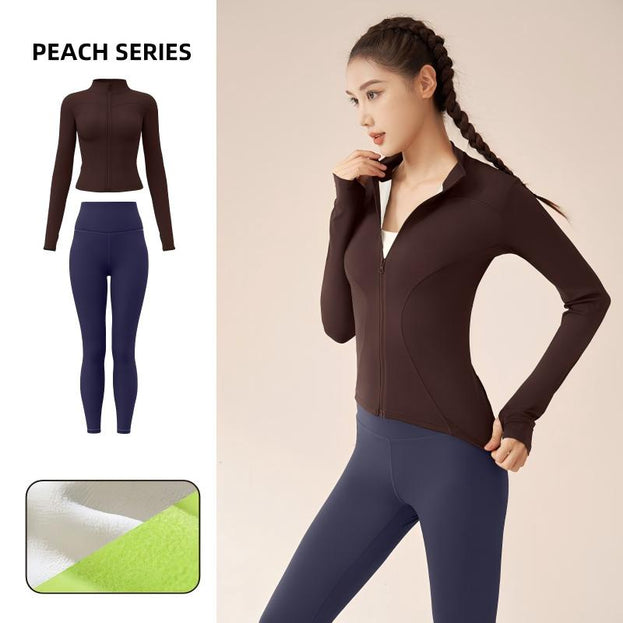 Women's Naked Slim-Fit High Bullet Windproof Fitness Suit