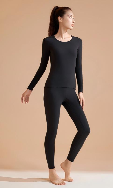 Reversible Warm High Elastic Round Neck Suit for Women