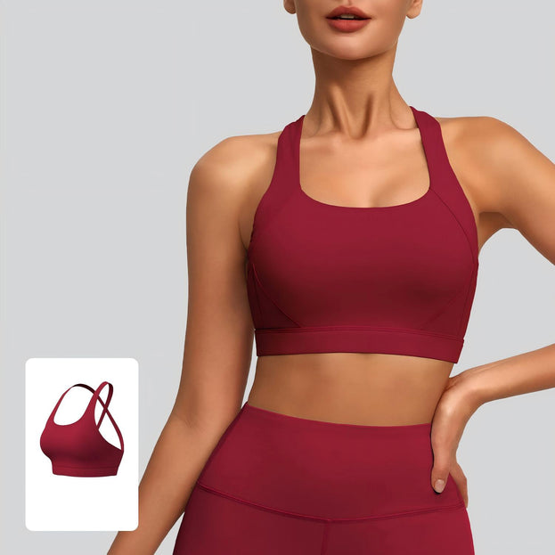 Cross-Detachable High-Elasticity Sports Bra