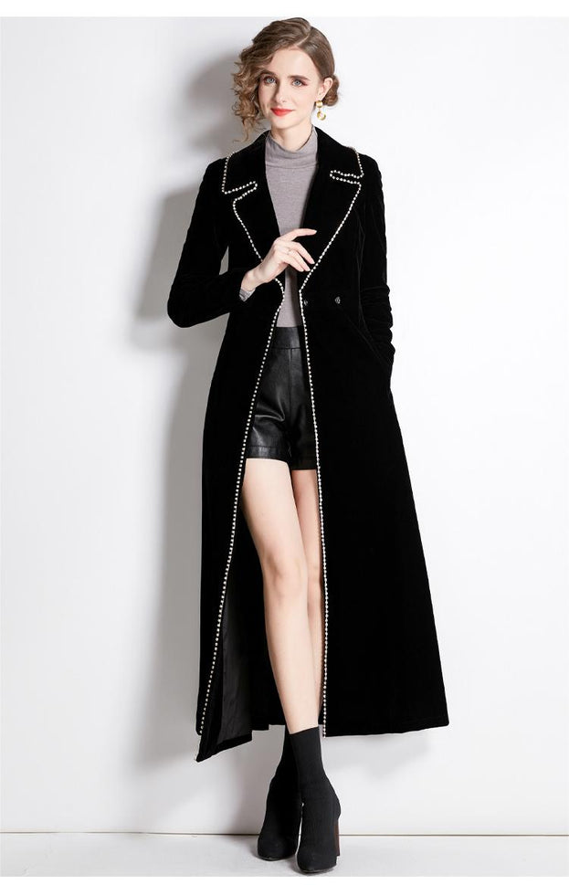Autumn and Winter High-End Temperament Windbreaker Coat