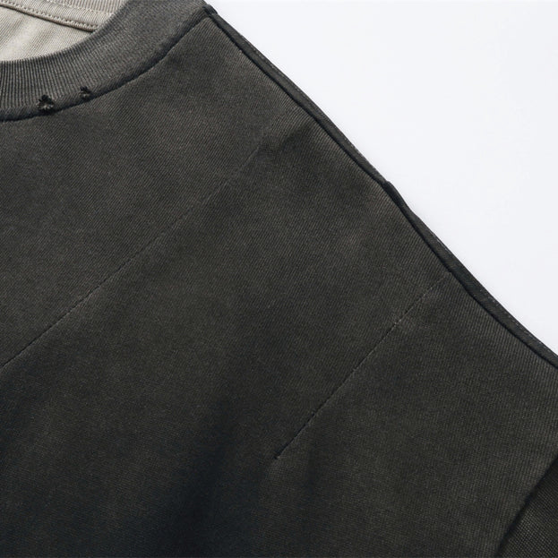 Summer Loose Casual Washed, Aged And Brushed American Men's Top
