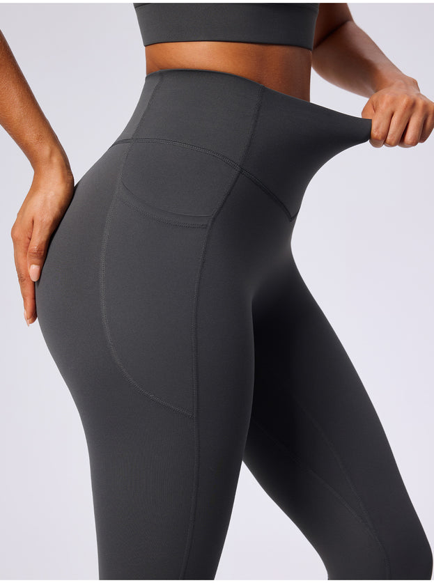 Women's High-Waisted Slimming And Abdominal-Toning Yoga Pants With Pockets