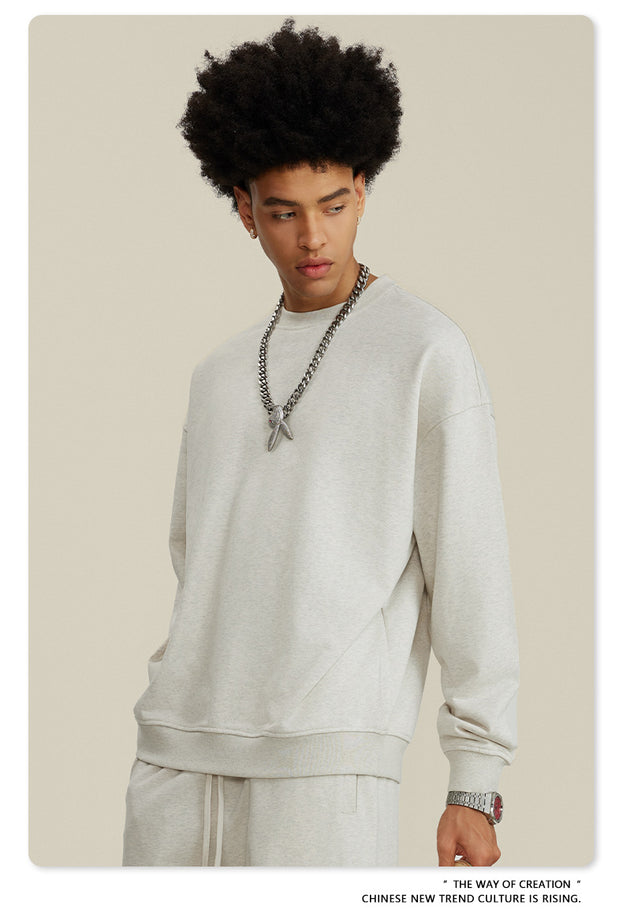 Autumn Solid-color Fashionable And Trendy Commuter Street Style Men's Sweatshirt