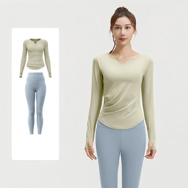V-neck Stretch High-Waist Sports Yoga Set