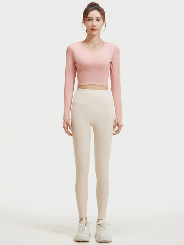 Women's Slimming Cross-back Fitness Long-sleeve Suit