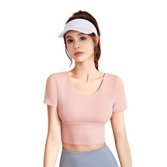 Bare-Chested Yoga Top with Built-in Cups for Women
