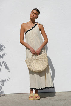 Summer Fashion Elegant One-Shoulder Loose Holiday-Style Dress for Women