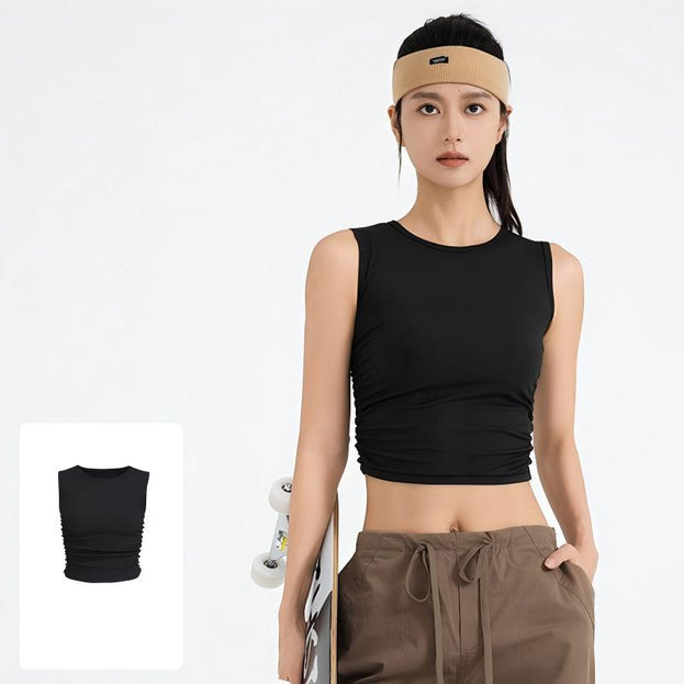 Summer Sports Sleeveless Tight Vest Women Top