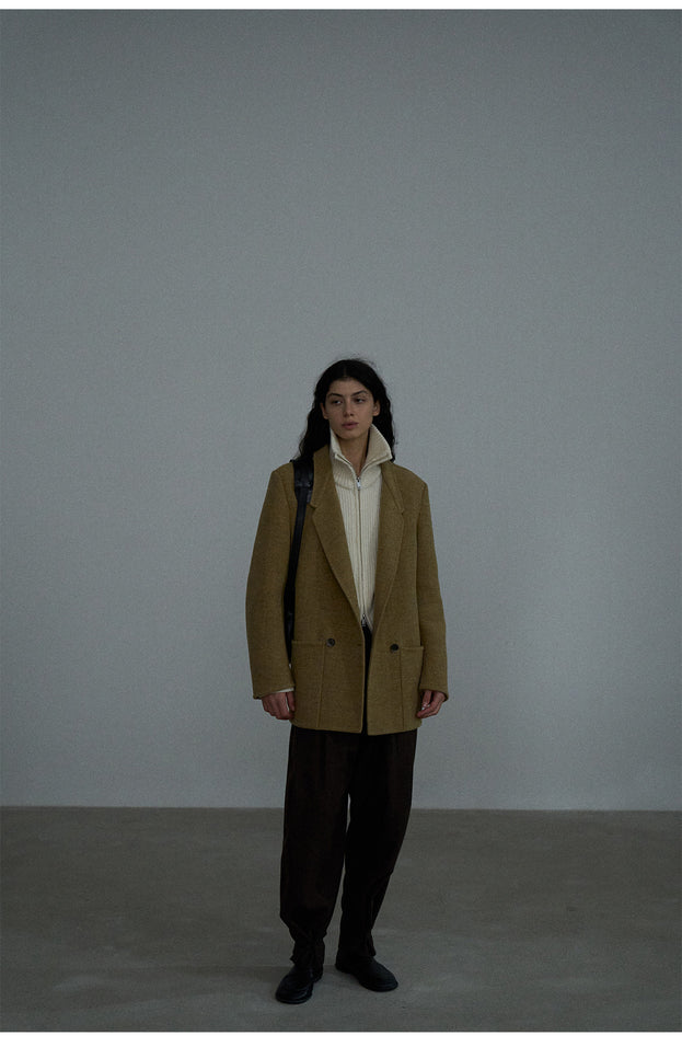 A classic, Fashionable, Mature And Casual Double-sided Woolen And Full Wool Texture Blazer