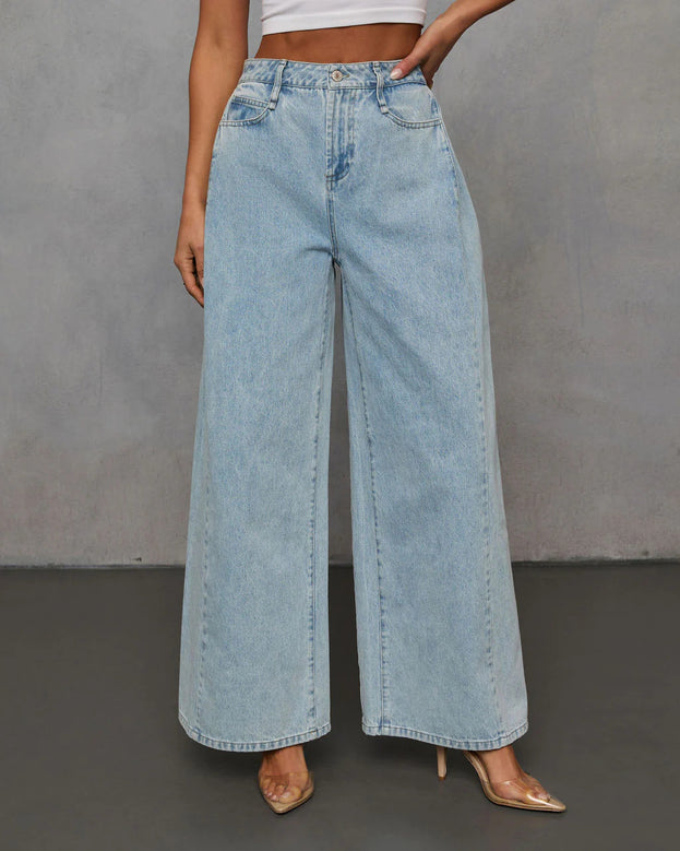 Spring Fashion Simple Casual Loose Denim Jacket Set for Women