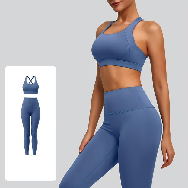 Solid Color Naked Tight Yoga Suit for Women