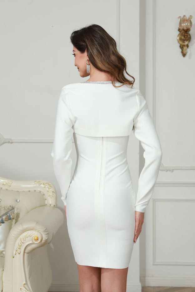 Summer Sexy V-Neck Slim-Fitting Short Strapless Dress for Women