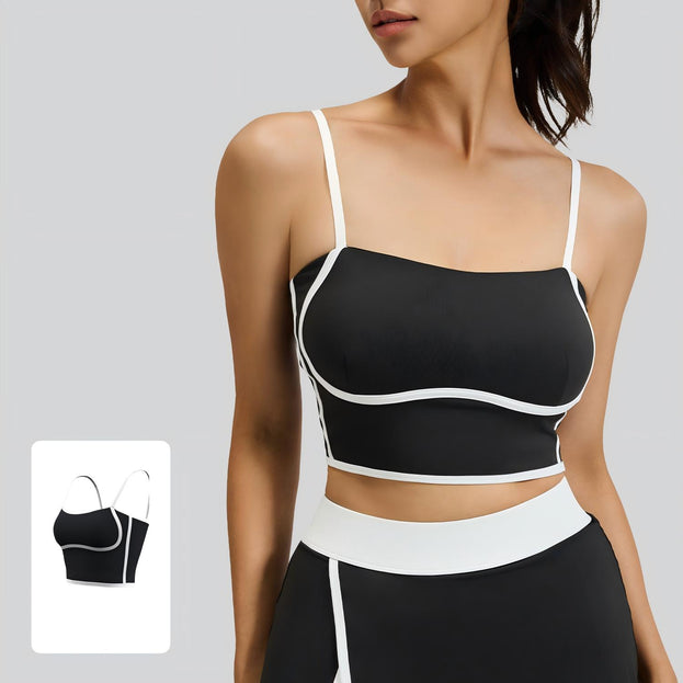 Anti-Running Light Design Linear Sports Yoga Bra