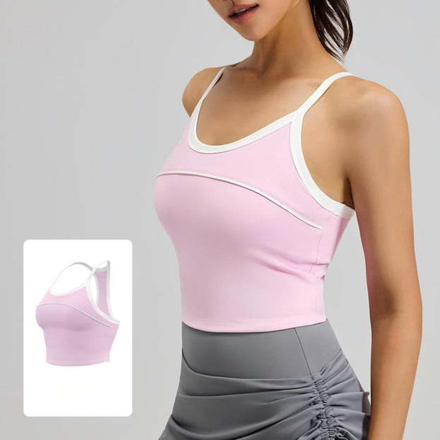 Women's Line Sense Vest One-piece Cup Yoga Bra Top