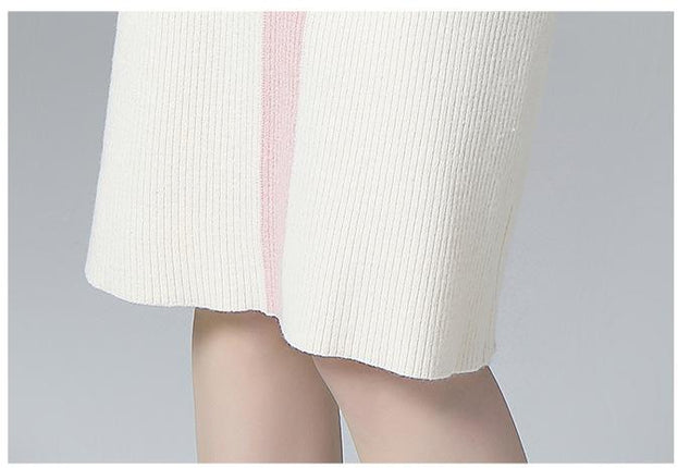 Lower Waist to Show Thin Contrast Color Bottom Gentle Wind Inside Skirt