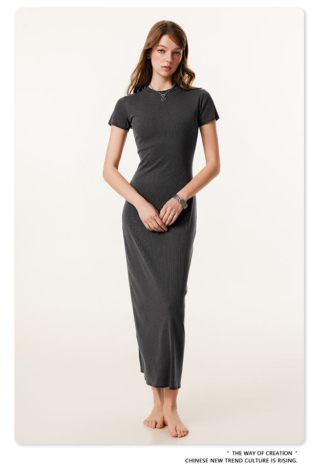 Women's Heavy Washed Short Sleeve Dress