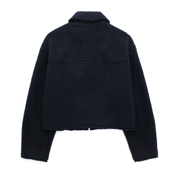 Spring and Autumn Fashionable and Casual Versatile Short Tweed Jacket for Women
