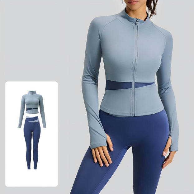 Women's Slim-fit Naked Yoga Color-matching Two-piece Suit